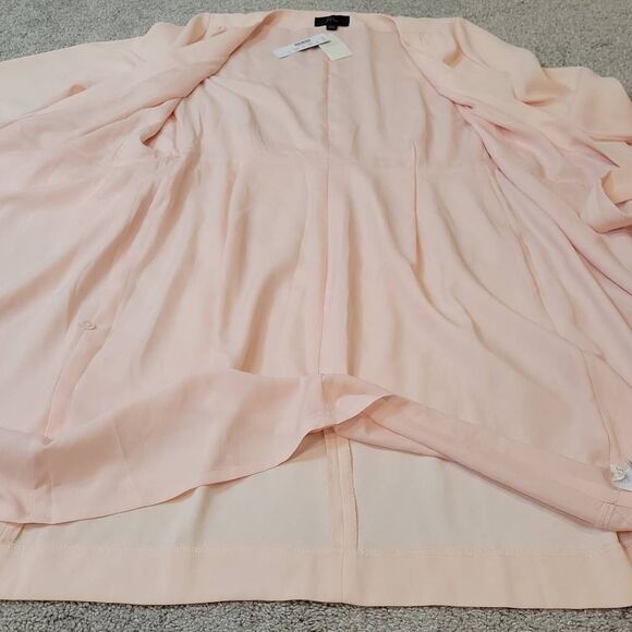 J. Crew Wrap Dress Crepe Cream Pink Tie Waist Long Sleeves Size 10T - Picture 9 of 13